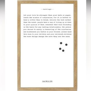 16”x 24 Marriage Jane Wells Magnet Board Wall Art